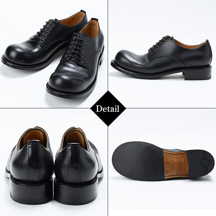 P3-003-D-245 本革ハンドメイドのレザーシューズ「おでこ靴(チャーリー)」(バーガンディー・24.5cm)【ヒラキヒミ。】 霧島市 革靴 メンズ レディース 靴