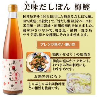 A0-224 旨だし酢極＆美味だしぽん梅鰹セット【重久盛一酢醸造場】 重久本舗 霧島市 お酢 調味料