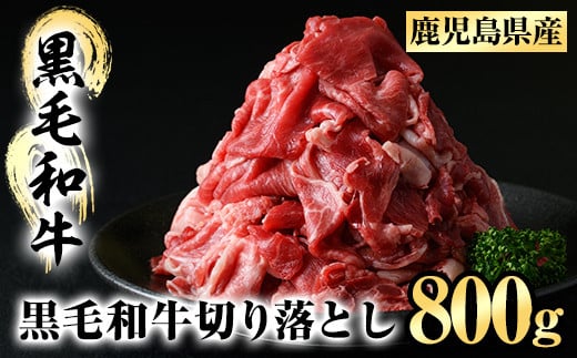 A5-024 鹿児島黒毛和牛切り落とし(800g)【肉の名門　一真】霧島市 国産 牛肉 鹿児島県産 黒毛和牛 肉 精肉 牛 切り落とし 小分け