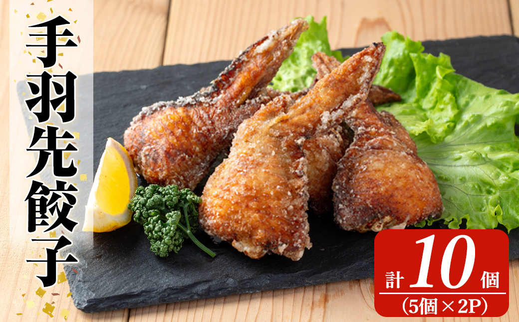 K-285-A 霧島高原純粋黒豚使用！奇跡の手羽先餃子(5個×2P 計10個)【MAGONIMO餃子】霧島市 餃子 ぎょうざ 手羽 生餃子 黒豚 豚 惣菜 総菜 時短 おかず