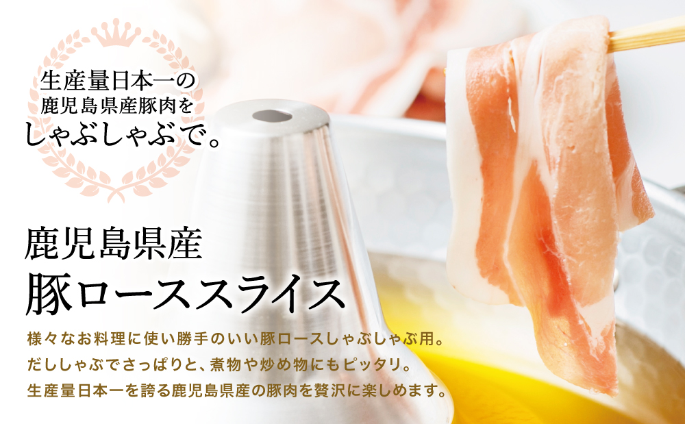 【鹿児島県産】 豚ロース しゃぶしゃぶ用 計2kg（小分け250g×8パック）お肉 お鍋 小分けパック しゃぶしゃぶ肉 豚しゃぶ 豚肉 豚 国産豚 冷凍 ロース スライス カミチク 南さつま市