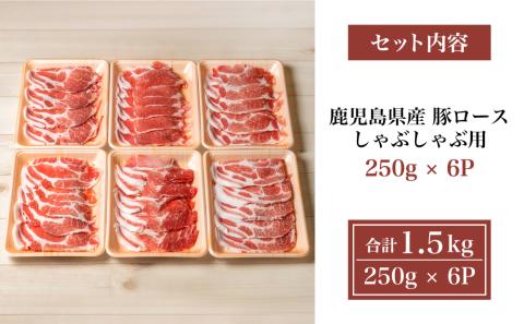 【鹿児島県産】豚 ロース しゃぶしゃぶ用 1.5kg  ＼毎年大人気の定番品！／ 小分け パック しゃぶしゃぶ用 お肉 豚肉 冷凍 カミチク 南さつま市