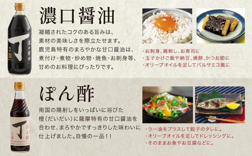 【創業享保20年の老舗醤油屋】丁子屋のかごしま調味料 詰め合わせ (4種) 贈答用