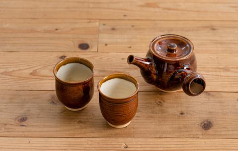 【黒薩摩焼】急須＆ペア湯呑