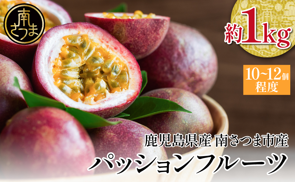 【鹿児島県産】パッションフルーツ 約1kg（10～12個程度） フルーツ 果物 旬 南国 鹿児島 南さつま市 清直kajuen