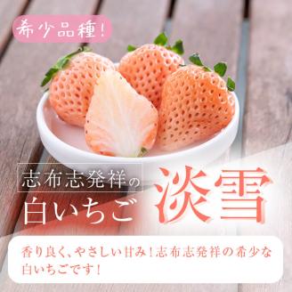 鹿児島県産いちご！志布志発祥白いちご「淡雪」4Pと季節おまかせ赤いちご4Pセット(計2kg・約270g×8P) c0-015