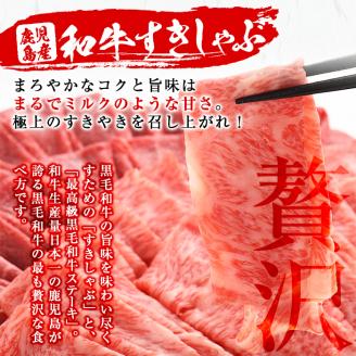 日本一の和牛！鹿児島県産黒毛和牛と鹿児島黒豚のステーキしゃぶしゃぶセット！＜計2.4kg＞ f0-035