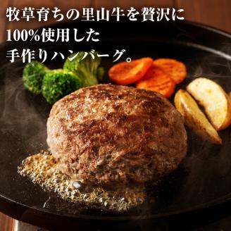 国産黒毛和牛 牧草育ちの里山牛100%使用！手作りジャンボハンバーグ 1.2kg (300g×4個） 黒毛和牛 和牛 肉 牛肉 国産 ハンバーグ ジャンボハンバーグ 冷凍ハンバーグ 時短 真空パック 小分け バーベキュー a5-283