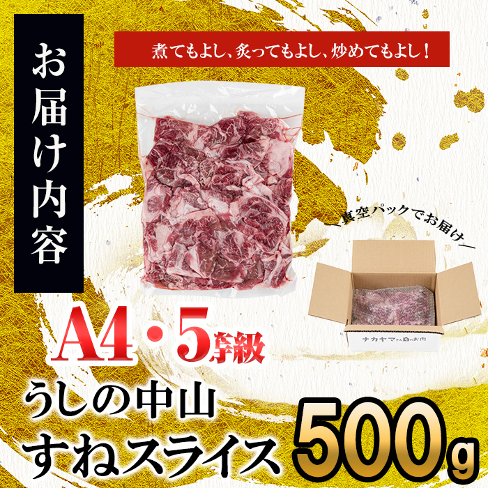 すねスライス500g(500g×1袋) 黒毛和牛 和牛 肉 牛肉 国産 九州産 鹿児島県産 すね スネ 日本一 a1-131