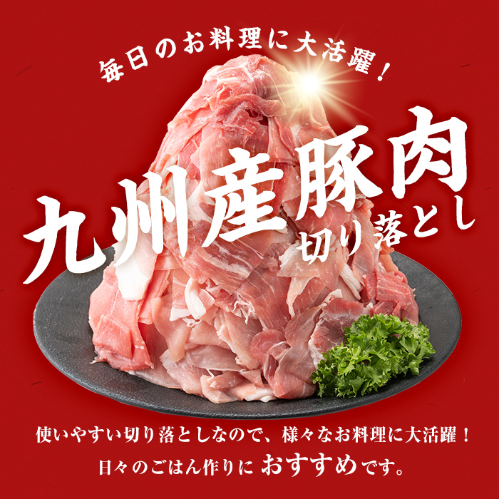 【工場直送 業務用】九州産豚切り落とし＜計9kg(300g×30P)＞ 肉 国産 豚肉 切り落とし 国産 九州産 小分け 真空パック しゃぶしゃぶ c0-137