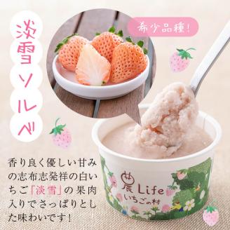 いちご農家がつくった淡雪と赤苺のソルベ 計10個(2種・各5個入) a5-218