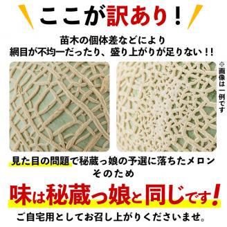 【春限定・数量限定】牧さんの訳ありメロン 赤玉(赤肉)計2玉 メロン マスクメロン 果物 くだもの デザート 赤肉 訳あり b0-105-s