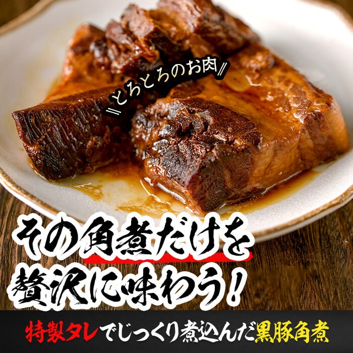 黒豚角煮極厚キューブ 計500g(250g×2袋) 黒豚 肉 豚肉 国産 九州産 角煮 おつまみ 惣菜 おかず a0-365