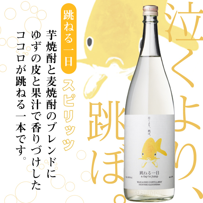 ＜入金確認後、2週間以内に発送！＞若潮酒造 本格焼酎・スピリッツ＜一日シリーズ＞飲み比べセット 1800ml×4本！歩く一日 跳ねる一日 躍る一日 笑う一日 芋焼酎 鹿児島むぎ焼酎 いも焼酎 ハイボールにも！樽熟成焼酎 本格焼酎 一升瓶 d7-003-2w