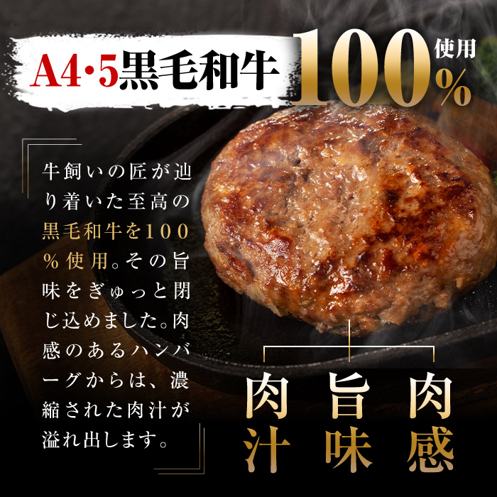 【定期便全3回】＜A4・A5等級＞鹿児島県産 黒毛和牛100%使用 極上ハンバーグ(150g×8個・全3回)? 黒毛和牛 和牛 ハンバーグ 冷凍ハンバーグ 肉 牛肉 国産 九州産 鹿児島県産 ミンチ 100% 小分け A4 A5 ランキング  定期便 頒布会 t0048-006