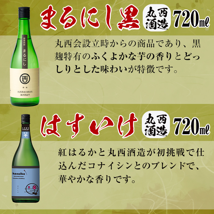 ＜入金確認後、2週間以内に発送！＞志布志焼酎「志」丸西セット 計4本(4種、720ml・900ml) b0-176-2w