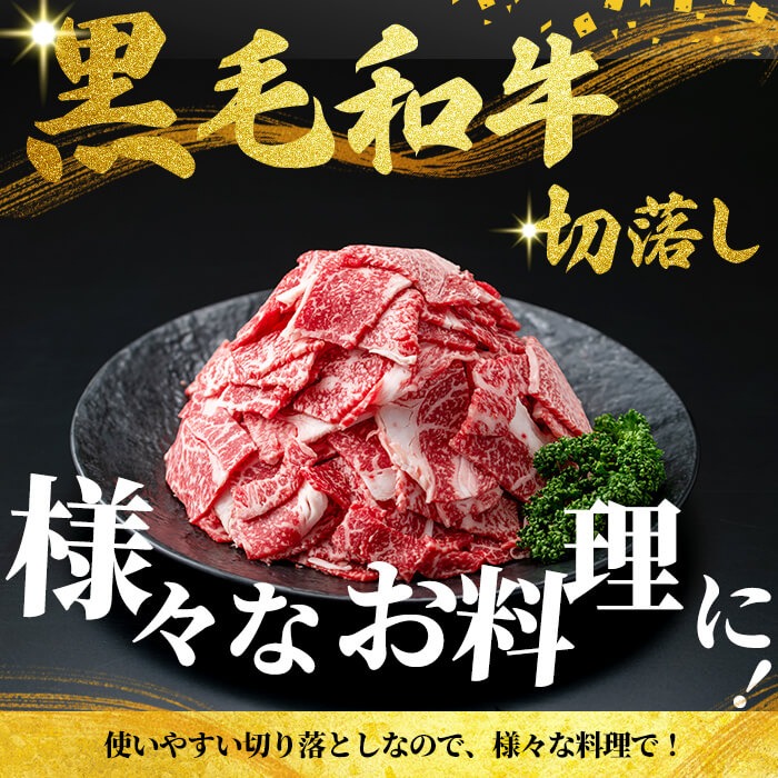国産黒毛和牛切落し計2.4kg（300g×8P） 牛肉 牛 切り落とし 切落し 小間切れ 小分け 真空パック 牛丼 カレー 肉じゃが 真空パック 黒毛和牛 b3-017