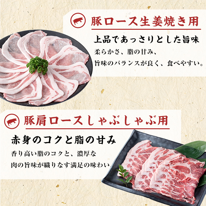 【定期便 全6回】【数量限定】小分け・真空パック!九州産豚肉4種セット(計13.5kg・2.25kg×6回) 定期便 豚肉 小分け 豚 ロース バラ モモ ウデ 肩ロース 真空パック バラエティ 詰め合わせ セット 訳あり t0078-002-01