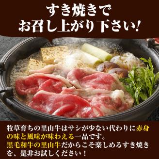 国産黒毛和牛 牧草育ちの里山牛 すき焼き用ロース計800g（200g×4パック) 黒毛和牛 和牛 肉 牛肉 国産 ロース すき焼き c5-028