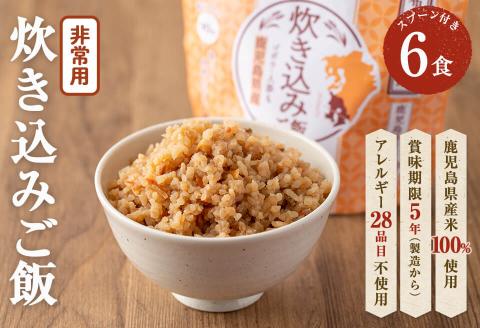 非常食 志布志安心ご飯＜炊き込みご飯＞(スプーン付き)6食 a5-224