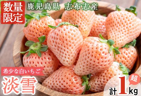 鹿児島県産いちご！特別栽培農産物 いちごの村から朝摘み「淡雪」4Pセット(計1kg・約270g×4P) b5-045