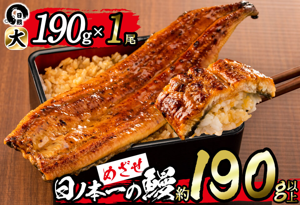 日ノ本一の鰻の蒲焼き＜大＞1尾(約190g以上) a2-116