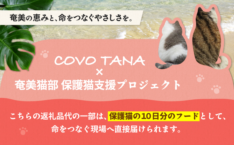 【奄美の保護猫支援（保護猫フード10日分）】＋ポストカード3枚セット　A071-006
