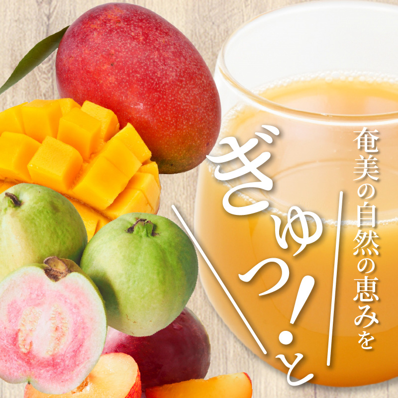 【ギフトにどうぞ】奄美のとれたてジュース アソート3本セット（マンゴー・グァバ・すもも）　A015-008