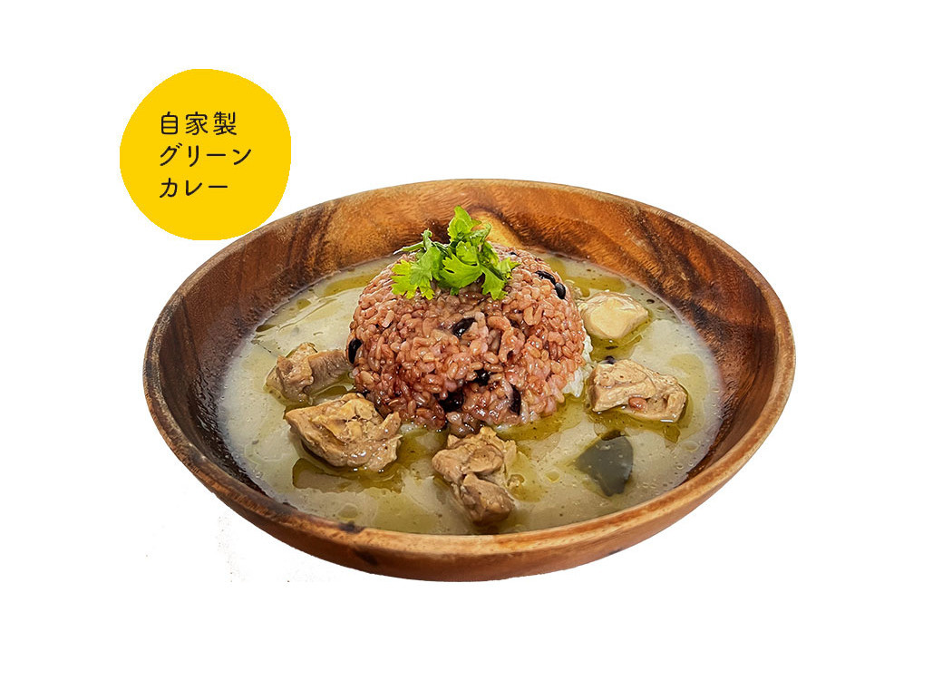 自家製グリーンカレー＆島豚ガパオセット　A129-002