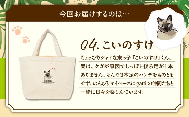 【奄美の保護猫支援（ワクチン代）】＋ミニトートバッグ（こいのすけ）　A071-010-04