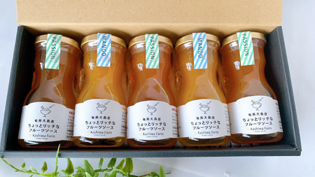 奄美大島産 ちょっとリッチなフルーツソース 5本セット（パッションフルーツ＆マンゴー）　A092-003