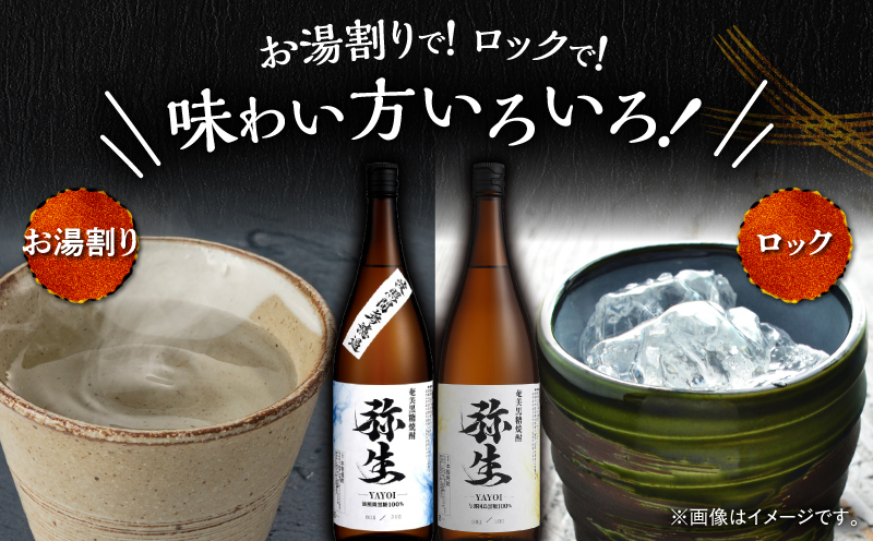 産地別黒糖焼酎 選べる弥生飲み比べセット 1800ml 2本入り（弥生波照間無濾過25度＆弥生与那国島25度）　A185-034-01