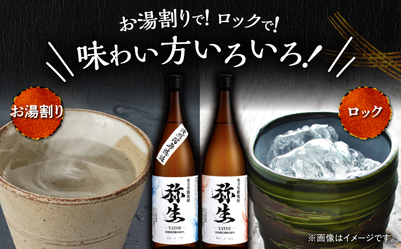 産地別黒糖焼酎 選べる弥生飲み比べセット 1800ml 2本入り（弥生波照間無濾過25度＆弥生多良間島25度）　A185-034-02