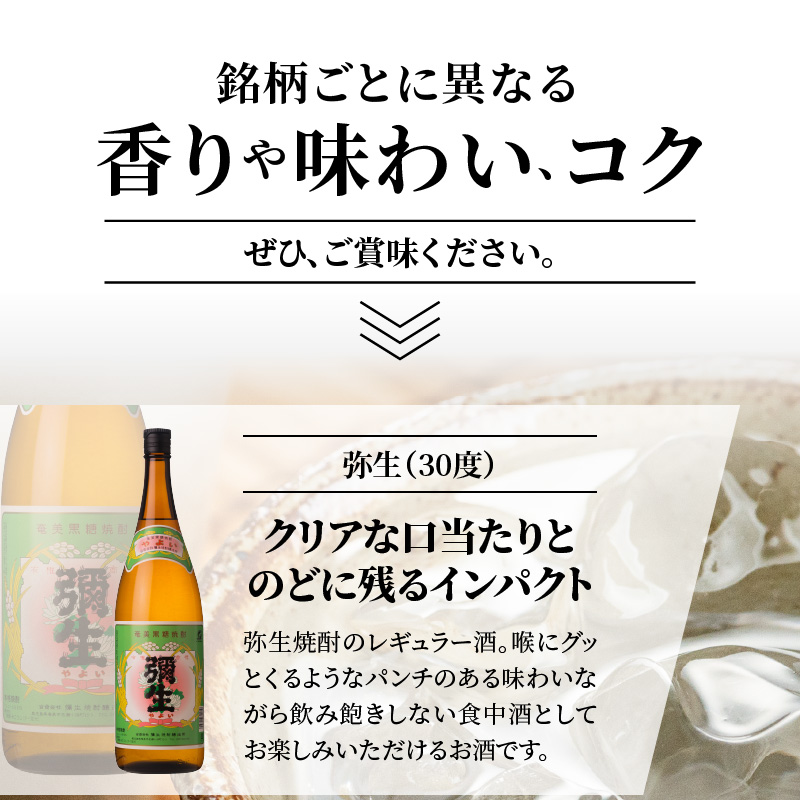 【限定品・蔵の味比べ】奄美黒糖焼酎 飲み比べセット 1升瓶　A024-007
