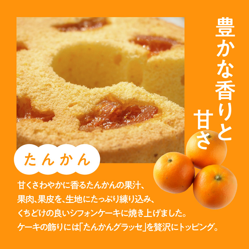 奄美のくちどけシフォンケーキ（パッションフルーツ・たんかん）2個セット　A003-005-01