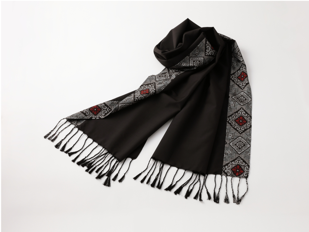 本場奄美大島紬 ショール　A048-004