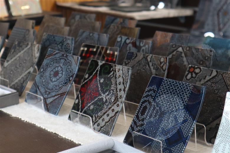 クリスタル大島紬 コースター　A104-001