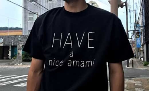 Have a nice amami 半袖Tシャツ（ブラック）　A038-001-02