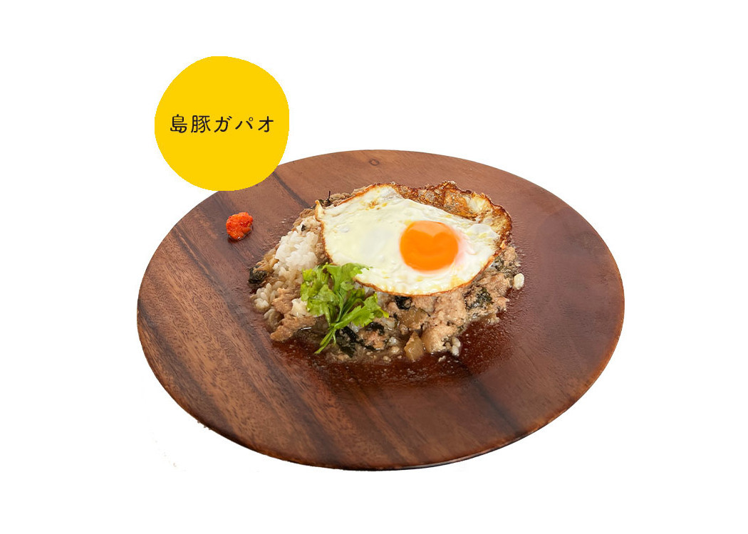 自家製グリーンカレー＆島豚ガパオセット　A129-002
