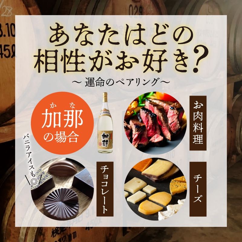 加那 30度・珊瑚 30度 一升瓶 飲みくらべ 2本セット　A004-001