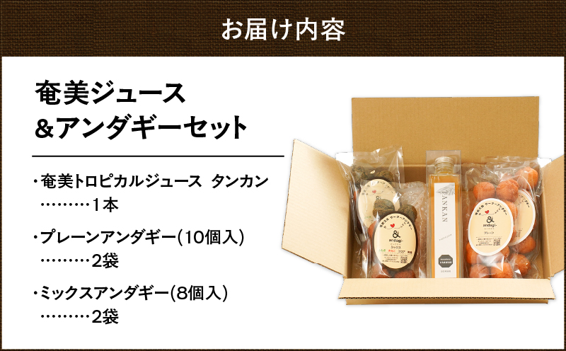 奄美ジュース（タンカン）＆アンダギーセット　A191-003-01