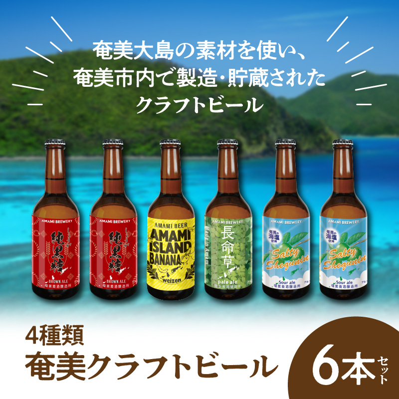 奄美クラフトビール＜4種＞6本セット　A126-005