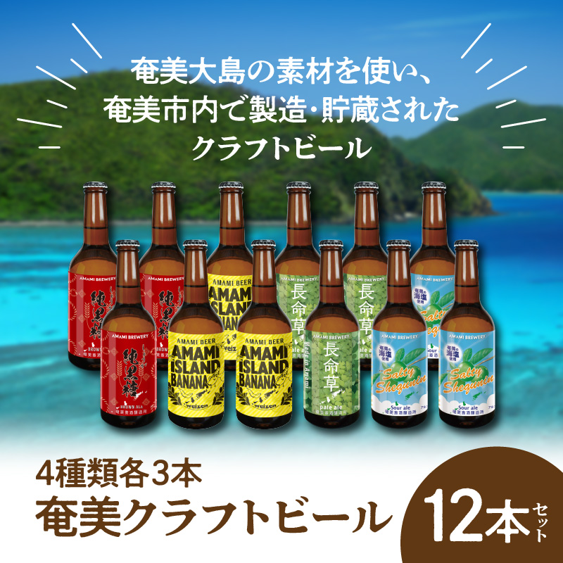 奄美クラフトビール＜4種 各3本＞12本セット　A126-006