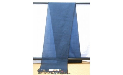 夏大島紬・藍亀甲柄（お仕立て代込み）　A083-004