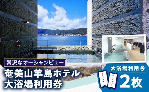 贅沢なオーシャンビュー☆奄美山羊島ホテル大浴場利用券(2枚)