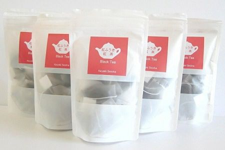 063-05 【けやき製茶】紅ふうき紅茶ティーバッグ5本セット