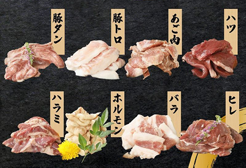 104-02 鹿児島県産黒豚 焼肉用8選（タレ付）