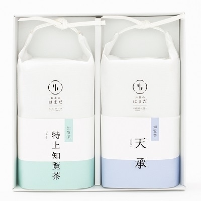 かわいいパッケージの高級知覧茶2本ギフト
