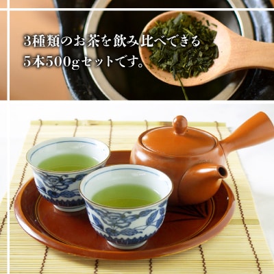 知覧茶 お茶の種類飲み比べ500g