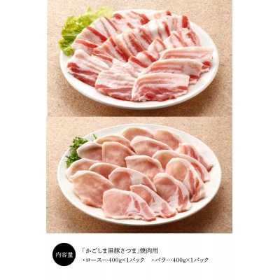 南九州市産かごしま黒豚さつま焼肉用 800g【配送不可地域：離島】